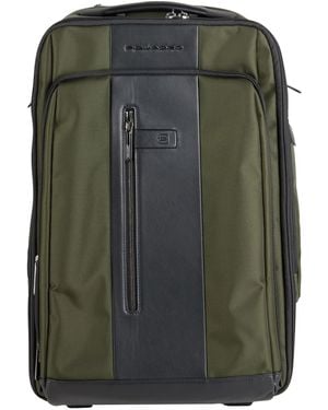 Piquadro Military Wheeled Luggage Cow Leather, Recycled Nylon, Polyester, Eva (Ethylene - Green