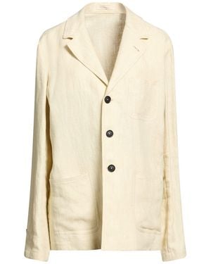 Massimo Alba Ivory Blazer Linen - Natural