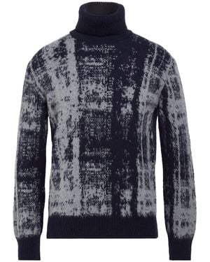 Piacenza Cashmere Midnight Turtleneck Virgin Wool - Blue