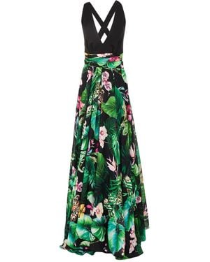 ATELIER LEGORA Maxi Dress Viscose, Polyamide, Elastane - Green