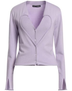 Marco Rambaldi Lilac Cardigan Virgin Wool, Polyamide, Elastane - Purple