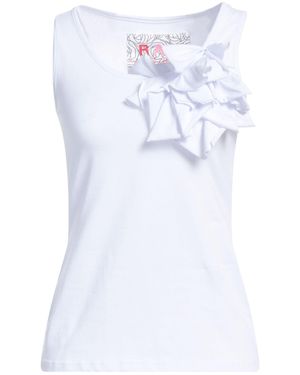 Rose' A Pois Tank Top Cotton, Elastane - White