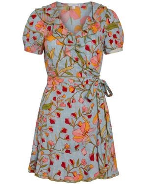Poupette Sky Mini Dress Viscose - Blue