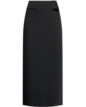 Courreges Midi Skirt Polyester - Black