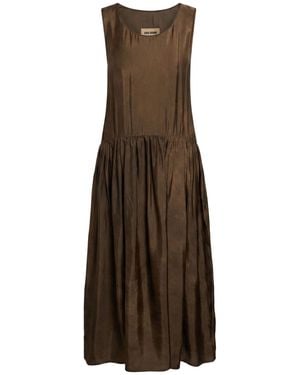 Uma Wang Maxi Dress Viscose, Cupro - Brown