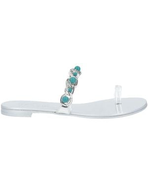 Giuseppe Zanotti Thong Sandal Leather, Synthetic Material - White