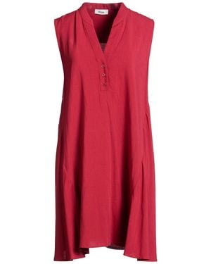 Dixie Mini Dress Polyester, Linen - Red