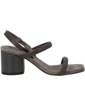 Brunello Cucinelli Sandals Leather - Metallic