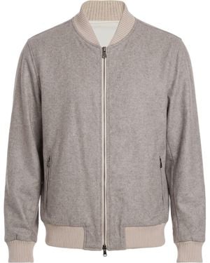 Barba Napoli Jacket Cashmere, Elastane - Grey