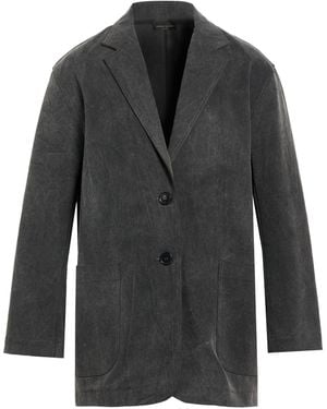 Roberto Collina Charcoal Blazer Cotton, Elastane - Black