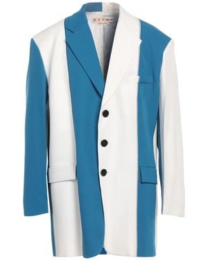 Marni Ivory Blazer Virgin Wool - Blue
