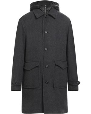 Woolrich Charcoal Coat Wool, Polyamide - Gray
