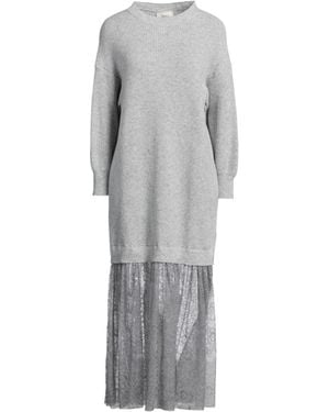 ViCOLO Light Midi Dress Viscose, Polyamide, Wool, Cashmere - Grey