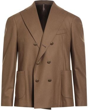 Santaniello Blazer Wool, Polyamide, Virgin Wool, Elastane - Brown