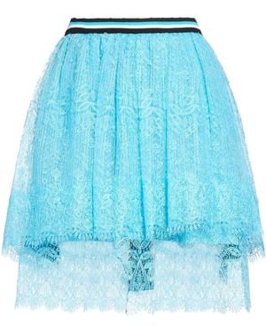 Ermanno Scervino Light Mini Skirt Polyester, Polyamide, Cotton - Blue