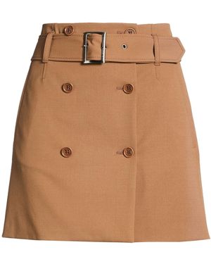 Alberta Ferretti Mini Skirt Virgin Wool, Elastane - Brown