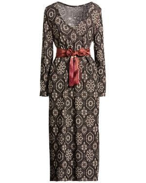 Soallure Midi Dress Acetate, Cotton, Polyester, Metallic Polyester, Elastane - Black