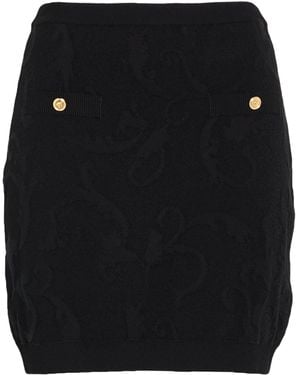 Versace Mini Skirt Viscose, Cotton, Polyester, Elastane, Polyamide - Black
