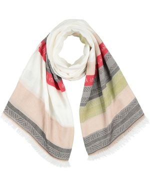 ALESSIA SANTI Scarf Modal, Cotton, Polyester - White