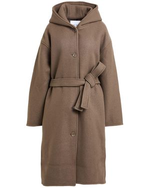 Samsøe & Samsøe Coat Wool, Polyamide - Brown