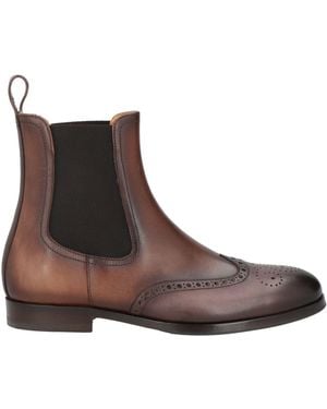 Testoni Chocolate Ankle Boots Calfskin - Brown