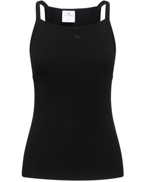 Courreges Tank Top Viscose, Polyester - Black
