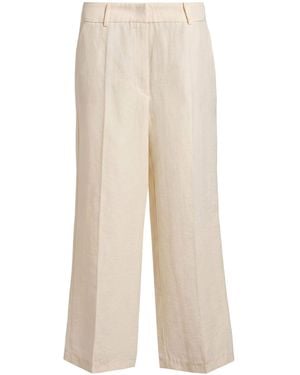Cambio Cream Pants Polyester, Linen - White