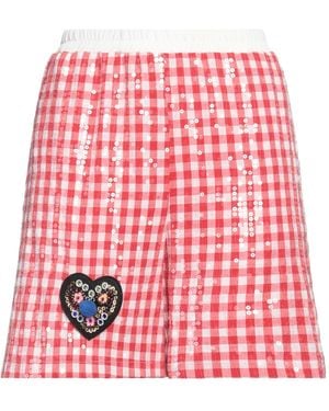 5 PROGRESS Shorts & Bermuda Shorts Polyester, Polyethylene - Red