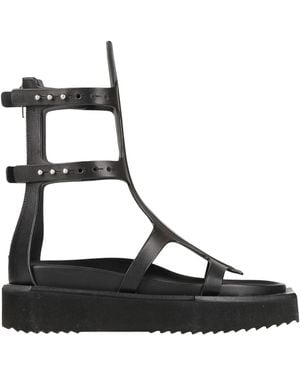 Rick Owens Sandals Leather - Black