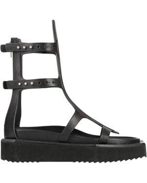 Rick Owens Sandals Leather - Black