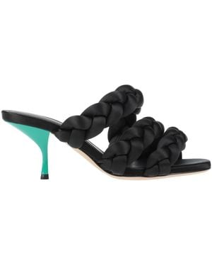 Marco De Vincenzo Sandals Textile Fibers - Black