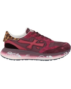 Premiata Sneakers Leather, Textile Fibers - Purple