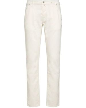 Jacob Cohen Trousers Cotton, Elastane - White