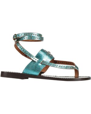 Post & Co Thong Sandal Leather - Green