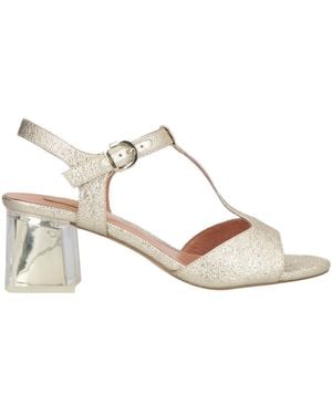 Luciano Barachini Sandals Leather, Synthetic Material - Metallic