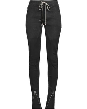 Rick Owens Jeans Cotton, Elastomultiester, Rubber - Black