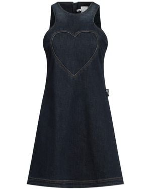 Love Moschino Mini Dress Cotton, Polyester, Elastane - Blue