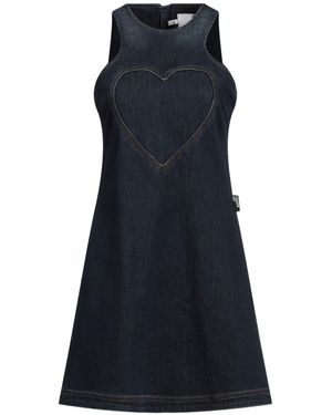 Love Moschino Mini Dress Cotton, Polyester, Elastane - Blue