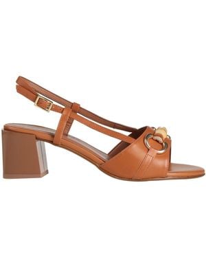 Melluso Camel Sandals Leather - Brown