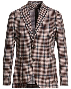 Tagliatore Blazer Virgin Wool, Silk, Polyamide, Linen - Brown