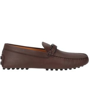 Tod's Dark Loafers Leather - Brown