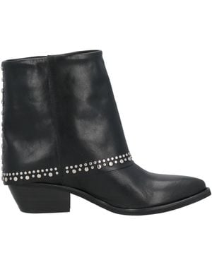 GISÉL MOIRÉ Ankle Boots Calfskin - Black