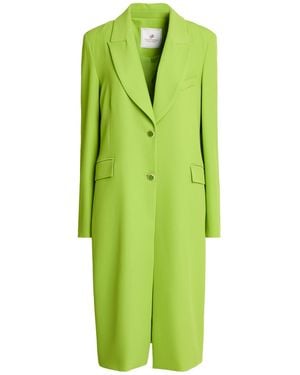 Compagnia Italiana Lime Overcoat & Trench Coat Polyester, Elastane - Green