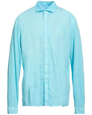 120% Lino Camicia - Blu