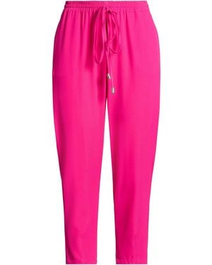 LANACAPRINA Fuchsia Pants Polyester, Elastane - Pink