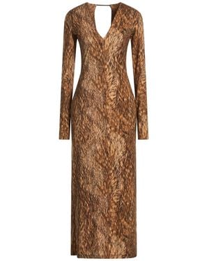 MM6 by Maison Margiela Maxi Dress Polyamide, Elastane - Brown
