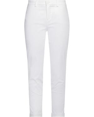 Sandro Ferrone Ivory Pants Cotton, Elastane - White