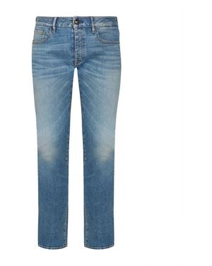 Moorer Jeans Cotton, Polyurethane - Blue