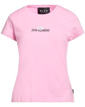 John Richmond T-Shirt Cotton, Elastane - Pink
