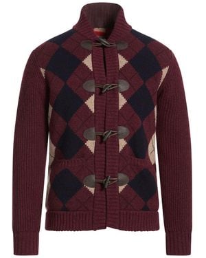 Peuterey Burgundy Cardigan Wool - Red